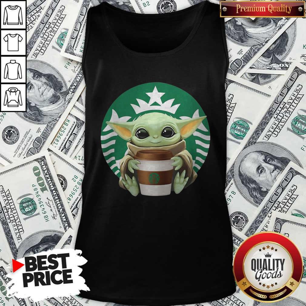 Cute Baby Yoda Hug Starbucks Tank Top
