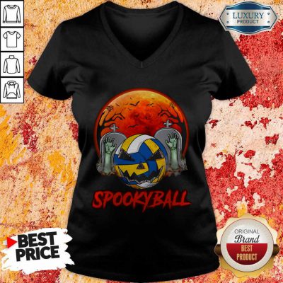 Cute Sookyball Sunset Tomb Ghost Halloween V-neck