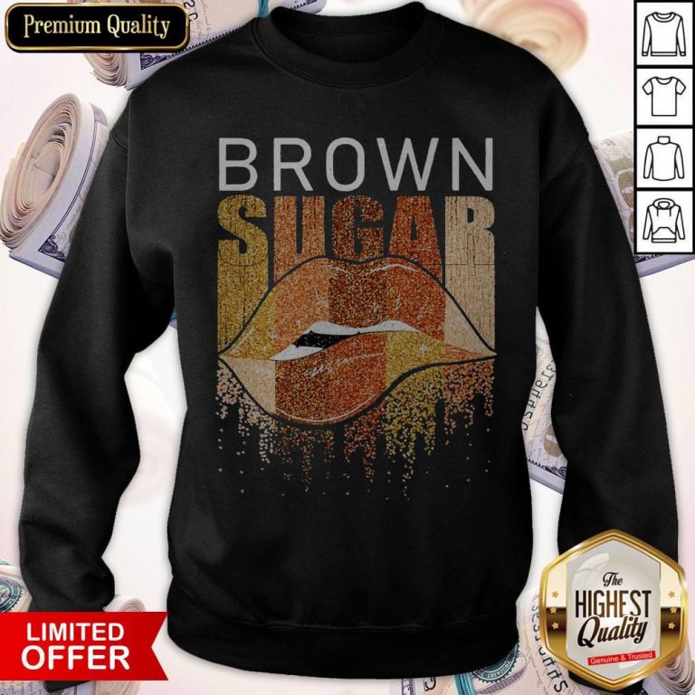Funny Brown Sugar Lip Diamond Sweatshirt