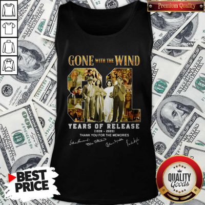 Gone With The Wind 81 Years Of Release 1939 2020 Thank You For The Memories Signatures Tank Top