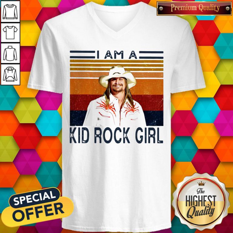 Good I Am A Kid Rock Girl Vintage V-neck
