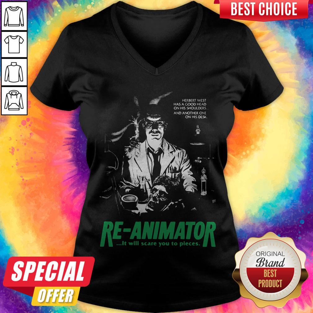 Herbert West Has A Good Head On His Shoulders And Another One His Desk Re Animator V-neck
