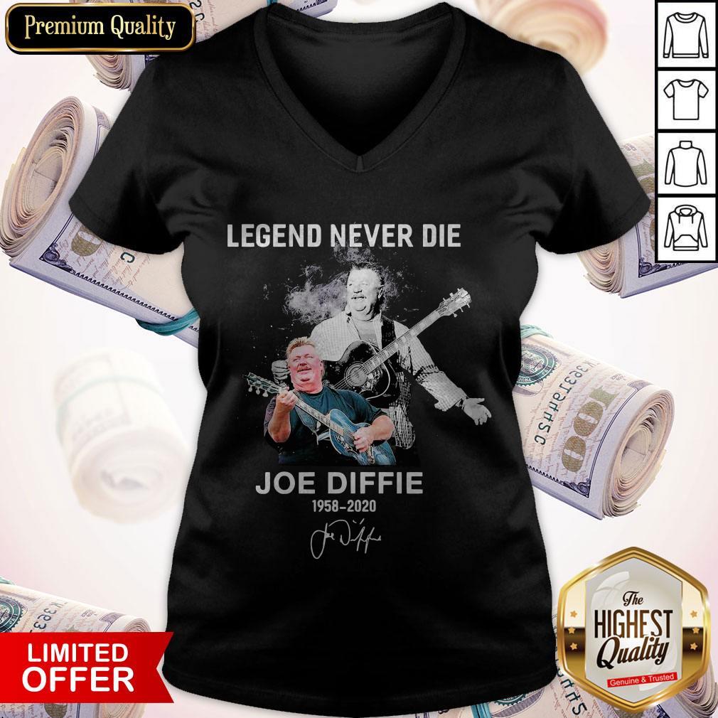 Legend Never Die Joe Diffie 1958 2020 Signature V-neck