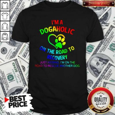Nice LGBT I’m A Dogaholic On The Road To Recovery Shirt