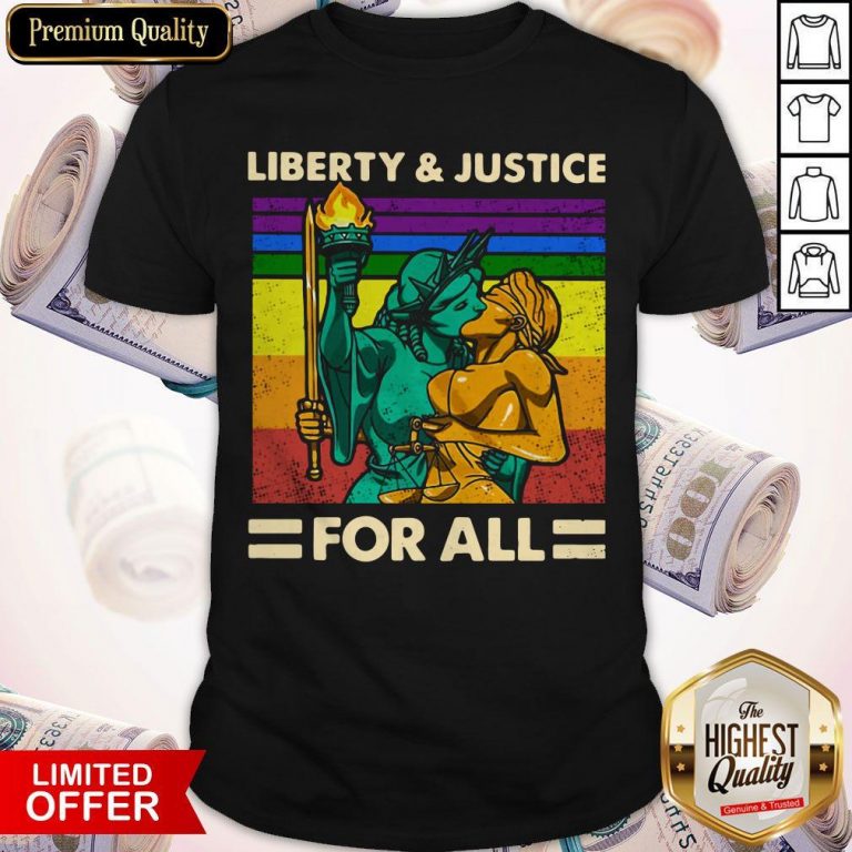 Official LGBT Liberty And Justice For All Vintage Shirt