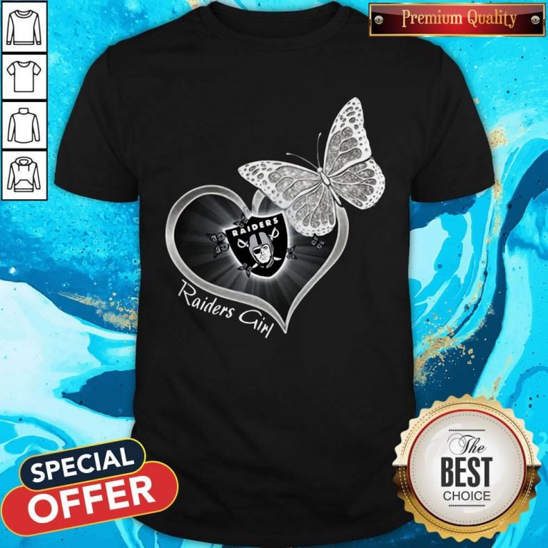 Pretty Butterfly Heart Raiders Girl Shirt