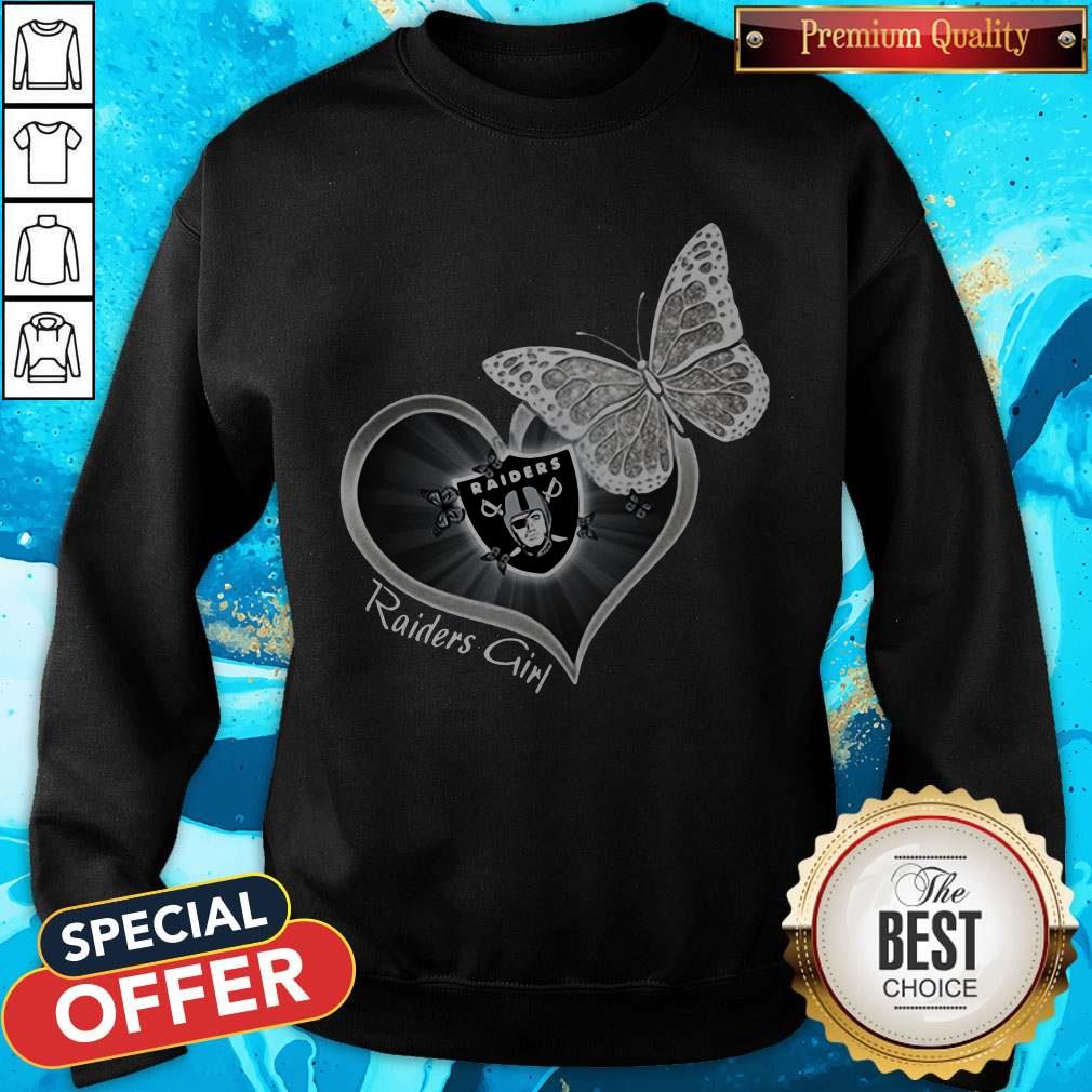 Pretty Butterfly Heart Raiders Girl Sweatshirt