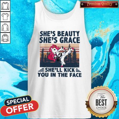 Unicorn Karate She’s Beauty She’s Grace She’ll Kick You In The Face Tank Top