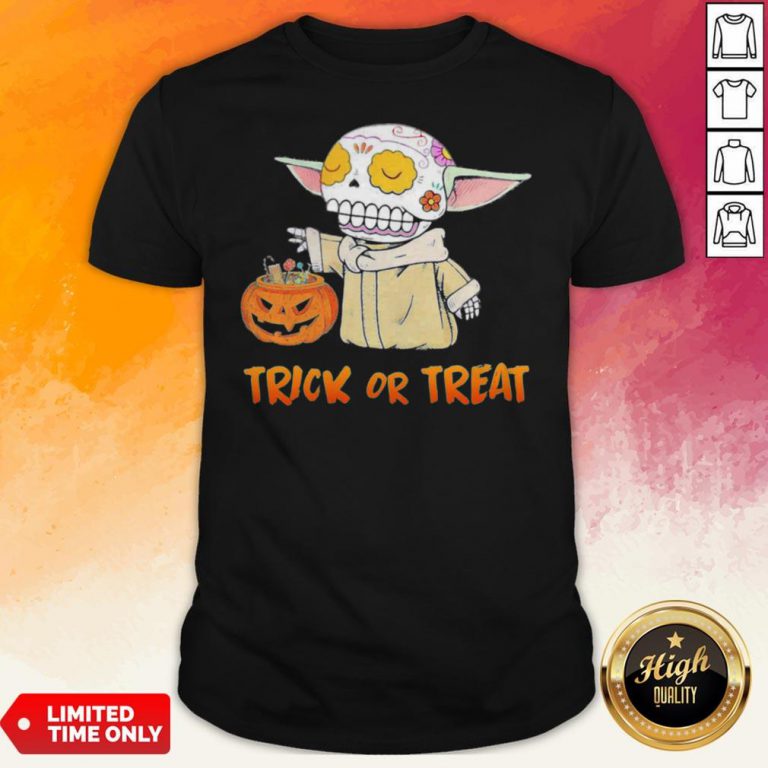 Baby Yoda Pumpkin Trick Or Treat Halloween Shirt