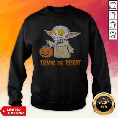 Baby Yoda Pumpkin Trick Or Treat Halloween Sweatshirt