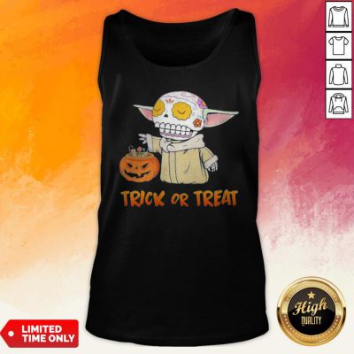 Baby Yoda Pumpkin Trick Or Treat Halloween Tank Top