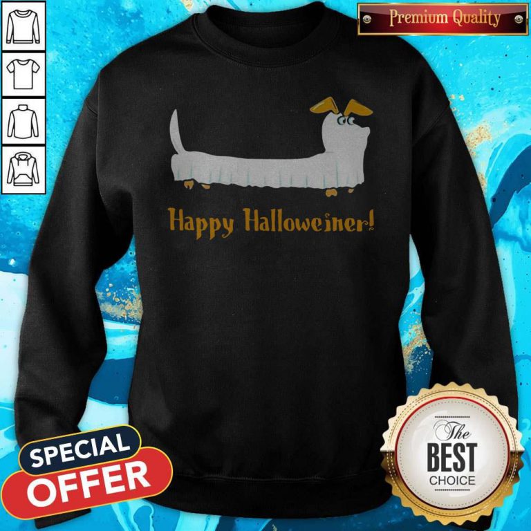 Dachshund Ghost Happy Halloweiner Sweatshirt