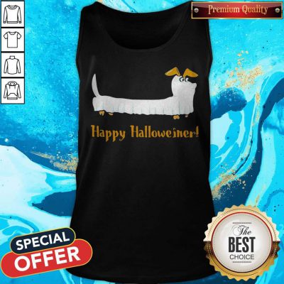 Dachshund Ghost Happy Halloweiner Tank Top