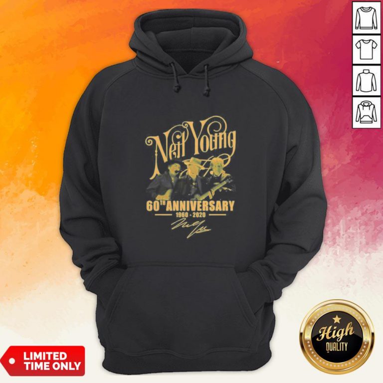 Neil Young 60th Anniversary 1960 2020 Signatures Hoodie