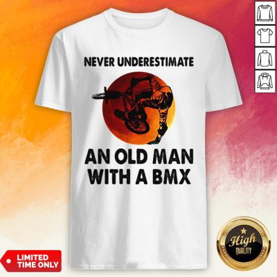 Never Underestimate An Old Man With A BMX Sunset Shirt