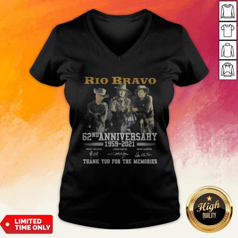 Rio Bravo 62nd Anniversary 1959 2021 Thank You For The Memories Signature V-neck