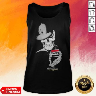 Skeleton Holding Holley Performance Tank Top