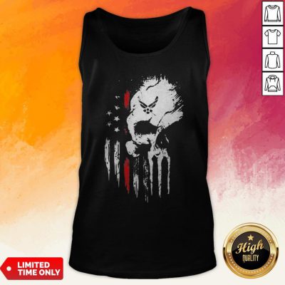Skull Marine American Flag Independence Day Tank Top