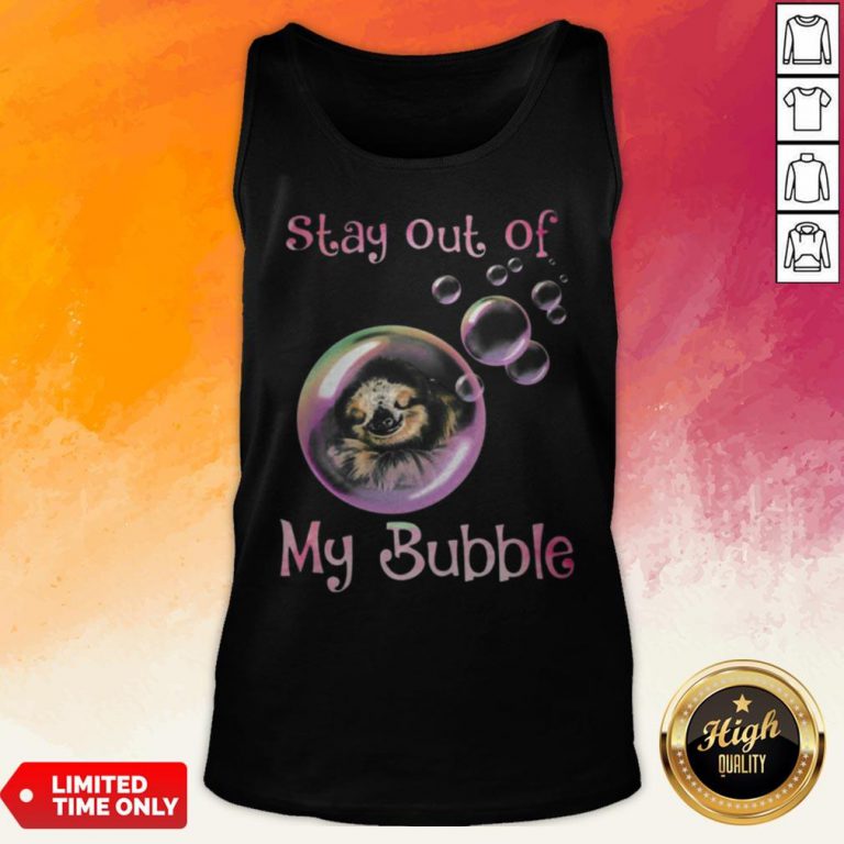 Sloth Sleeping Stay Out Of My Bubble Covid 19 Tank Top