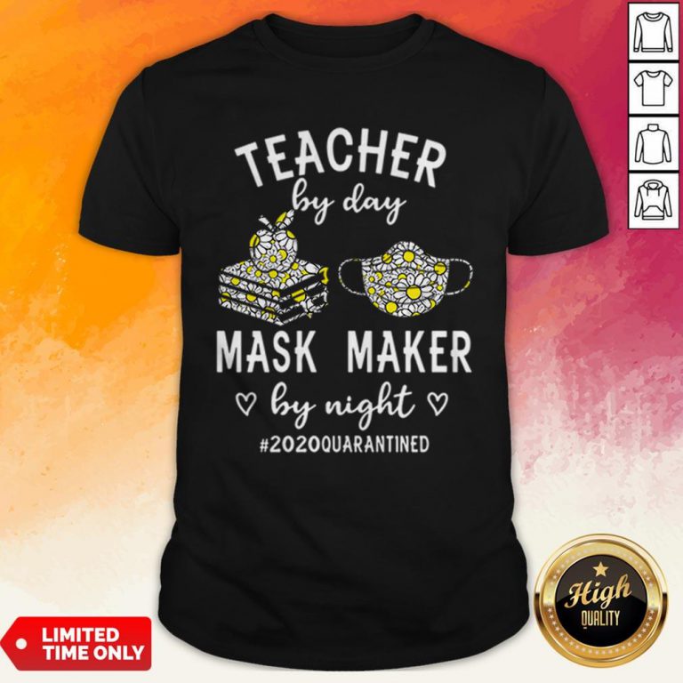Teacher By Day Mask Maker By Night 2020 Quarantined Shirt