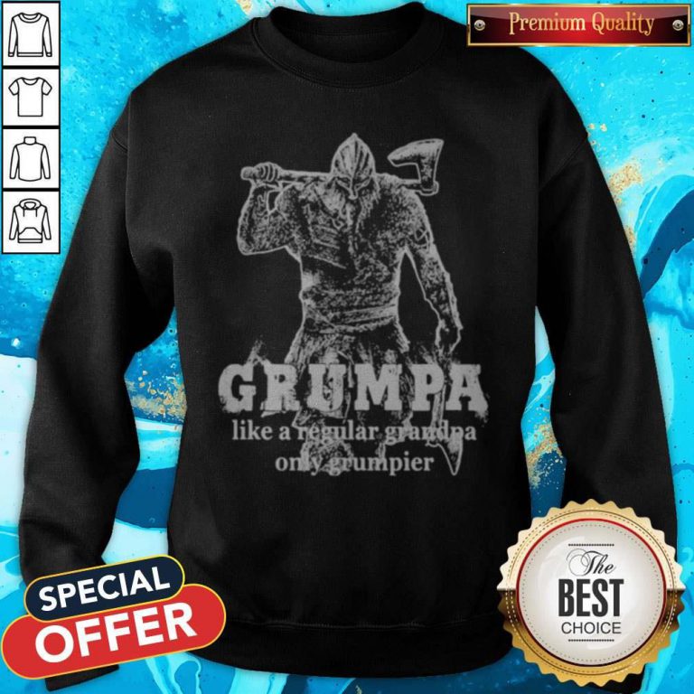 Vikings Grumpa Like A Regular Grandpa Only Grumpier Sweatshirt