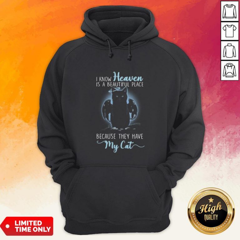 Angel Cat I Know Heaven Is A Beautiful Place Because They Have My Cat Hoodie