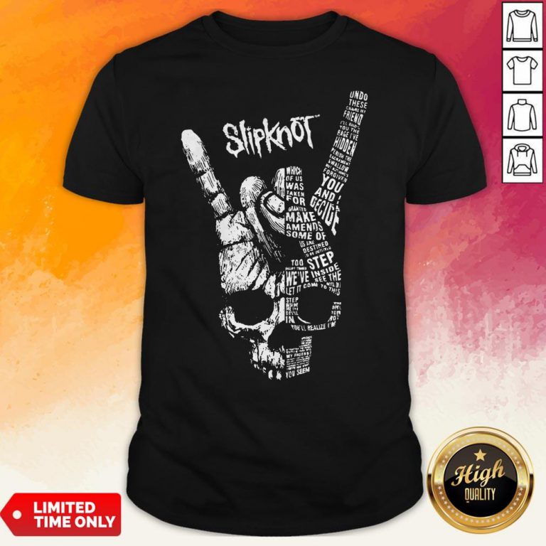 Awesome Rock Hand Skull Slipknot Shirt