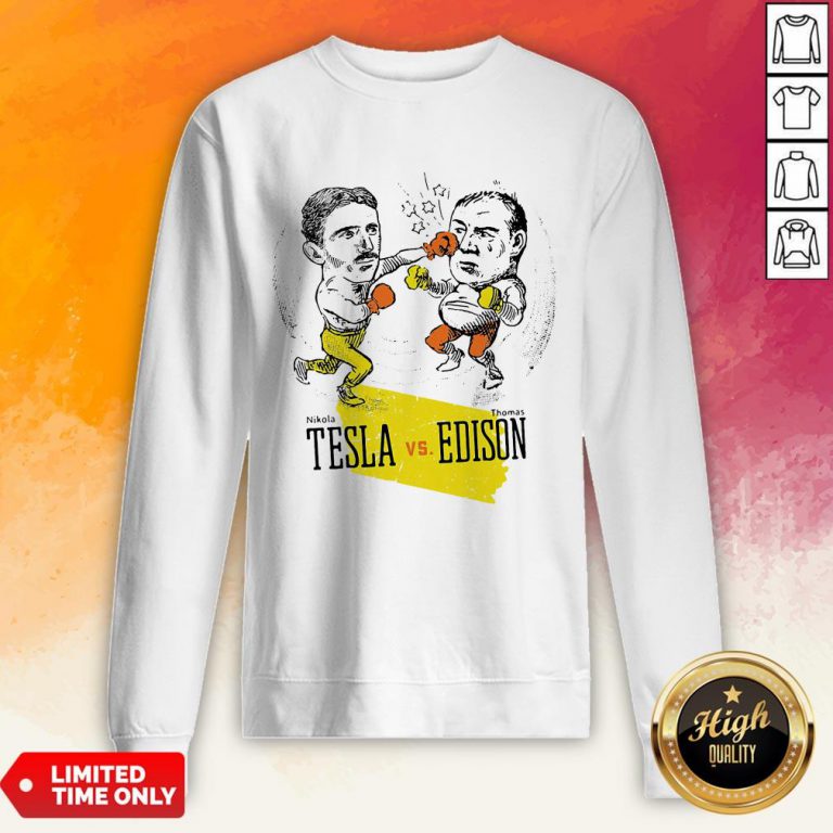 Boxing Nikola Tesla And Thomas Edison Sweatshirt