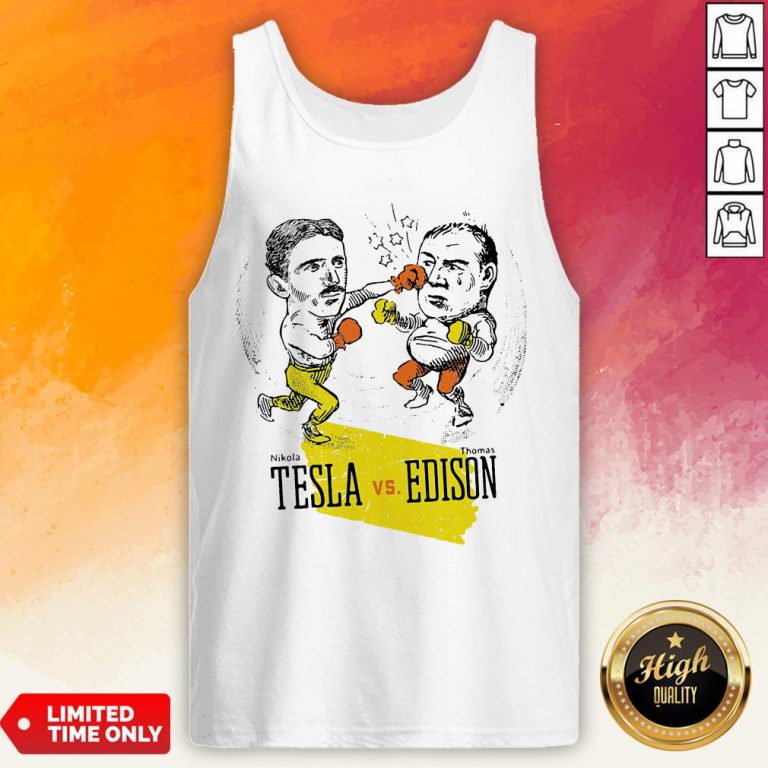 Boxing Nikola Tesla And Thomas Edison Tank Top
