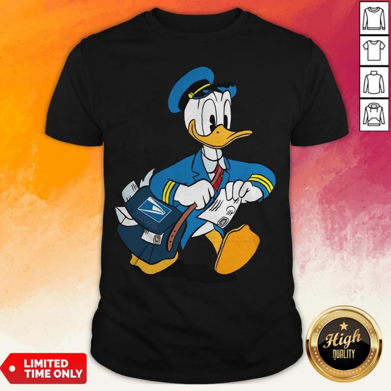Donald Duck Mail Carrier Drawing Cartoon Shirt