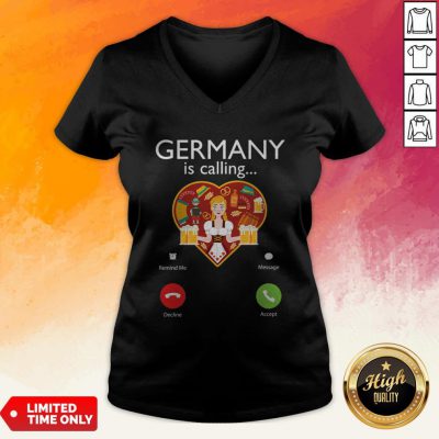 Germany Is Calling Funny Beer Lover Oktoberfest V-neck