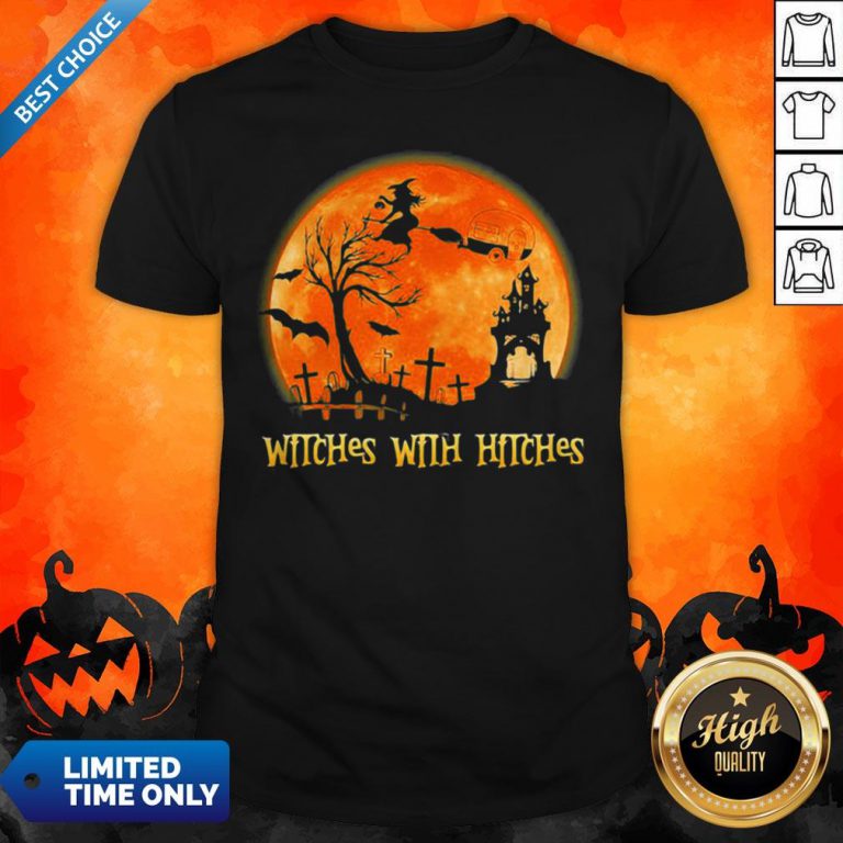 Good Witches With Hitches Sunset Halloween Shirt