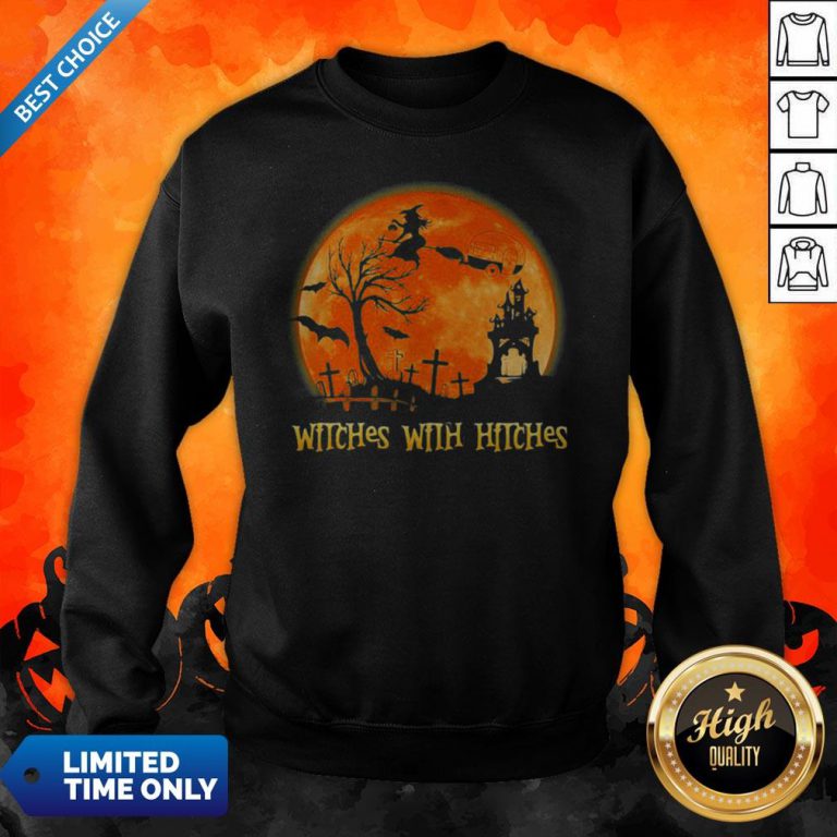 Good Witches With Hitches Sunset Halloween Sweatshirt