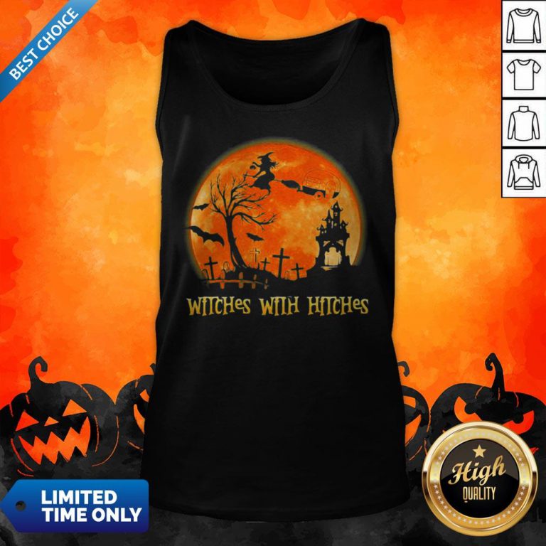 Good Witches With Hitches Sunset Halloween Tank Top