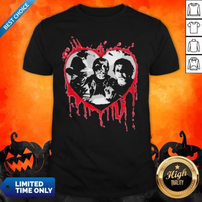 Halloween Freddy Krueger Jason Voorhees And Michael Myers Heart Shirt