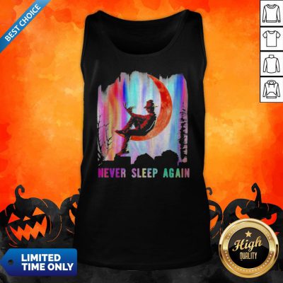Halloween Freddy Krueger Never Sleep Again Moon Tank Top