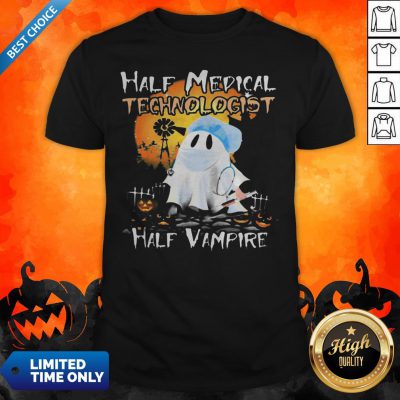 Halloween Ghost Half Medical Technologist Half Vampire Shirt