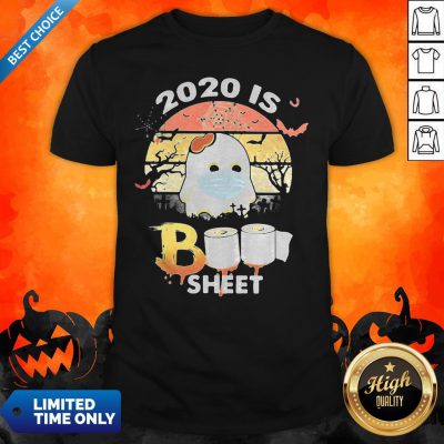 Halloween Ghost Mask 2020 Is Boo Sheet Toilet Paper Vintage Retro Shirt