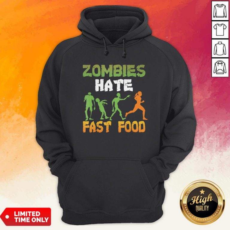 Halloween Zombies Hate Fast Food Hoodie