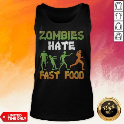Halloween Zombies Hate Fast Food Tank Top