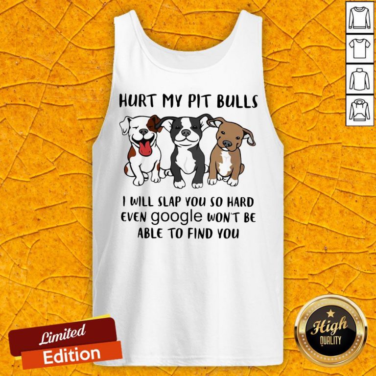 Hurt My Pit Bulls I Will Slap You So Hard Even Google Won't Be Able To Find You Tank Top