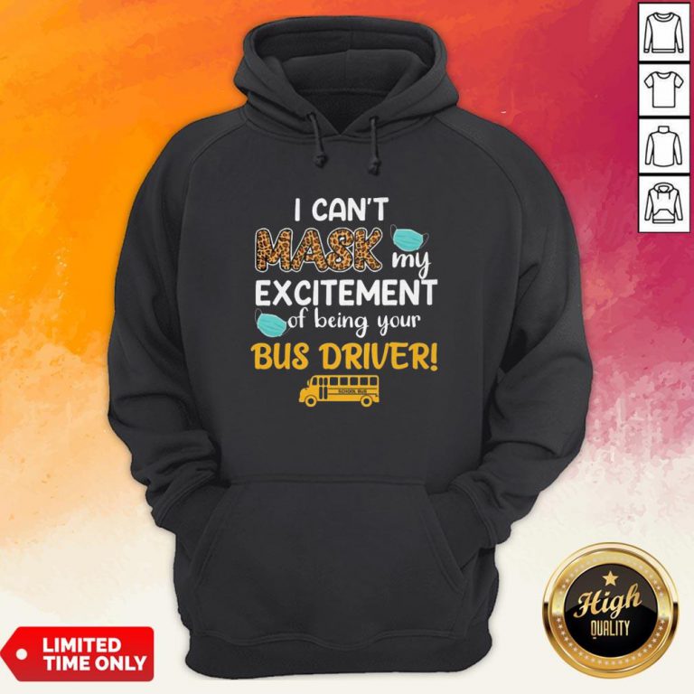 I Can't Mask My Excitement Of Being Your Bus Driver School Bus Hoodie