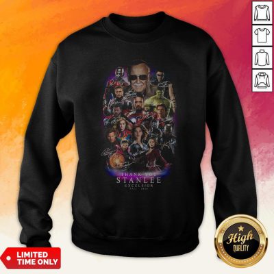 Marvel Heroes Thank You Stan Lee Excelsior 1922-2018 Signature Sweatshirt