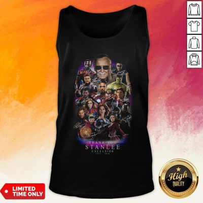 Marvel Heroes Thank You Stan Lee Excelsior 1922-2018 Signature Tank Top