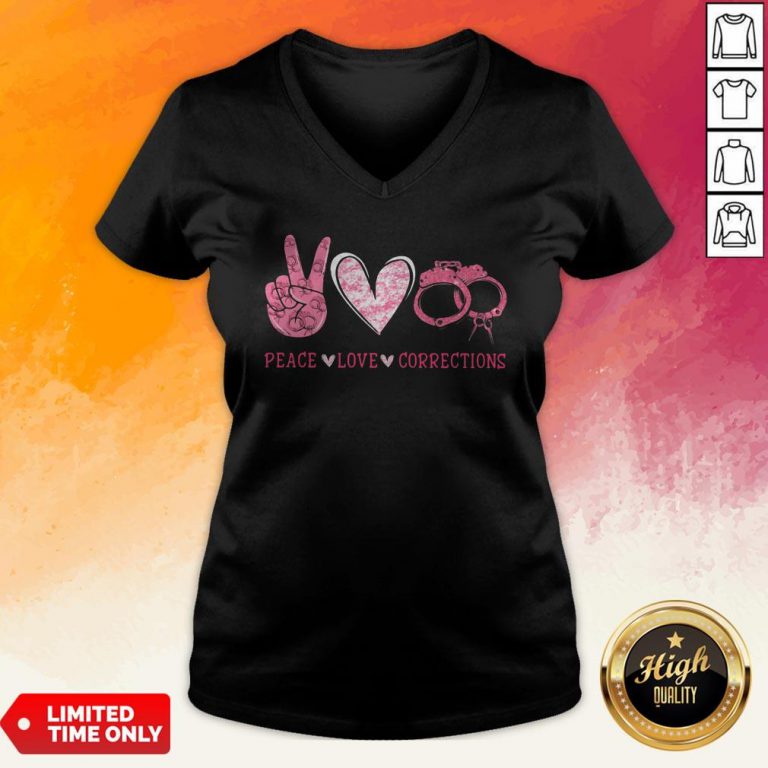 Official Peace Love Corrections V-neck