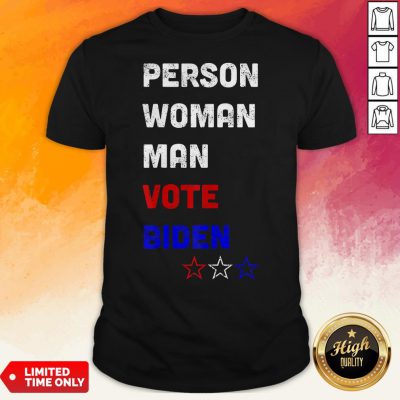 Official Person Woman Man Vote Biden 2020 Shirt
