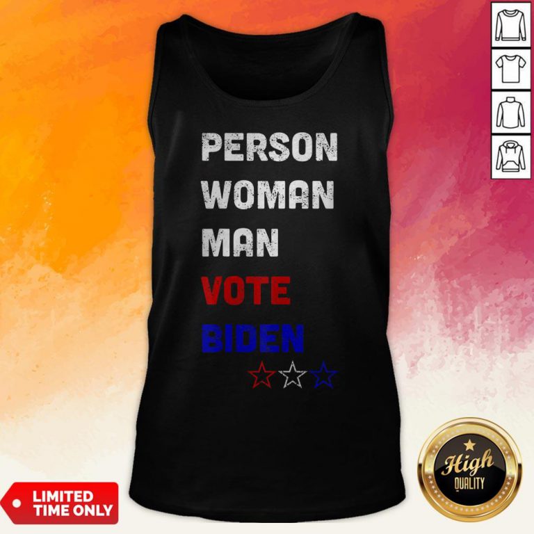 Official Person Woman Man Vote Biden 2020 Tank Top