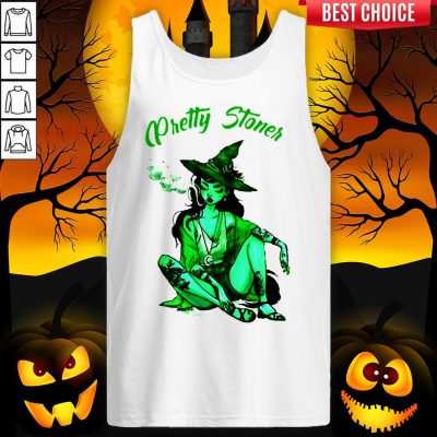 Pretty Stoner Witch Weed Halloween Tank Top