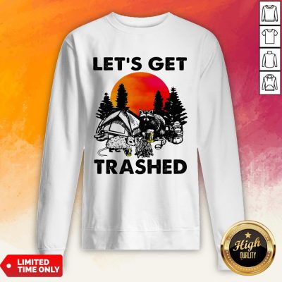 Raccoon Let’S Get Trashed Sunset Sweatshirt