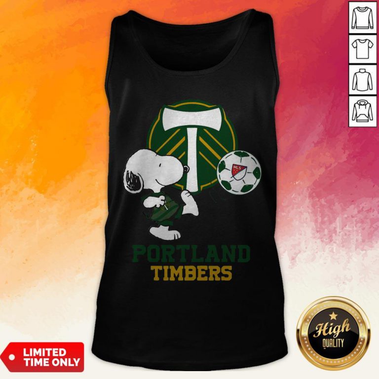 Snoopy Playing Soccer Portland Timbers Tank Top
